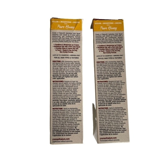 Crème of Nature Pure Honey Fire Red Hair Color Set of 2 New Semi Permanent Boost - Picture 3 of 9